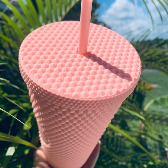 Starbucks 2020 Baby Pink Soft Touch Studded Tumbler Cold Cup Venti 24oz US HTF - Picture 4 of 10